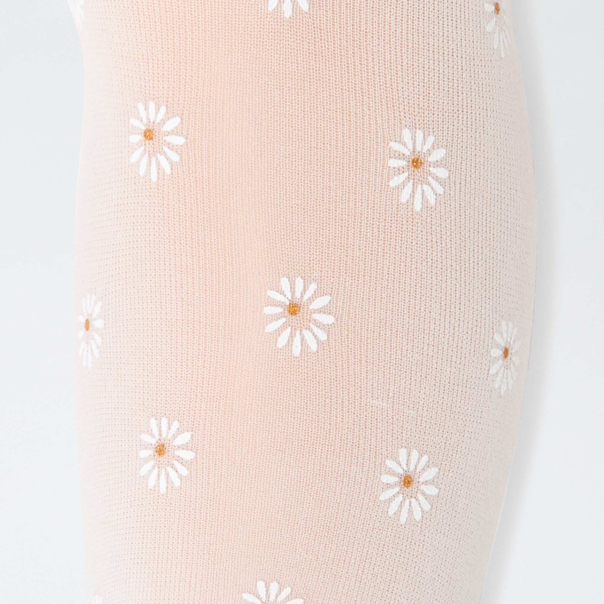 Lot de 2 paires de collants légers fantaisie BLANC