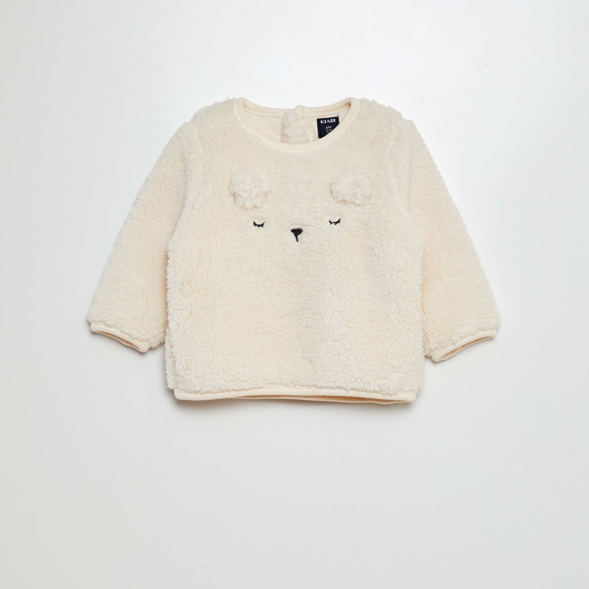 Sweat en sherpa animé Blanc