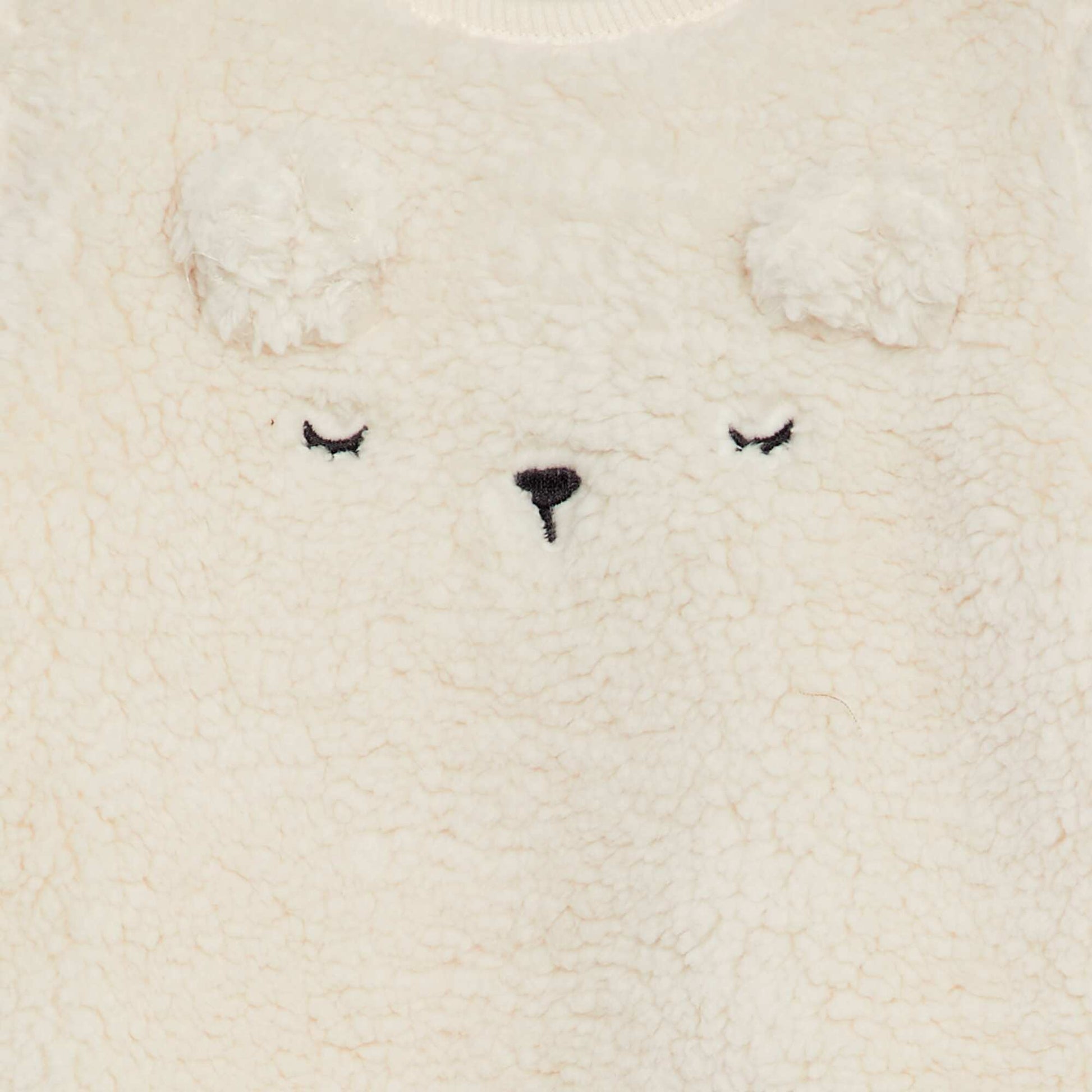 Sweat en sherpa animé Blanc