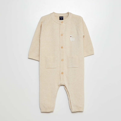 Combinaison en maille Beige