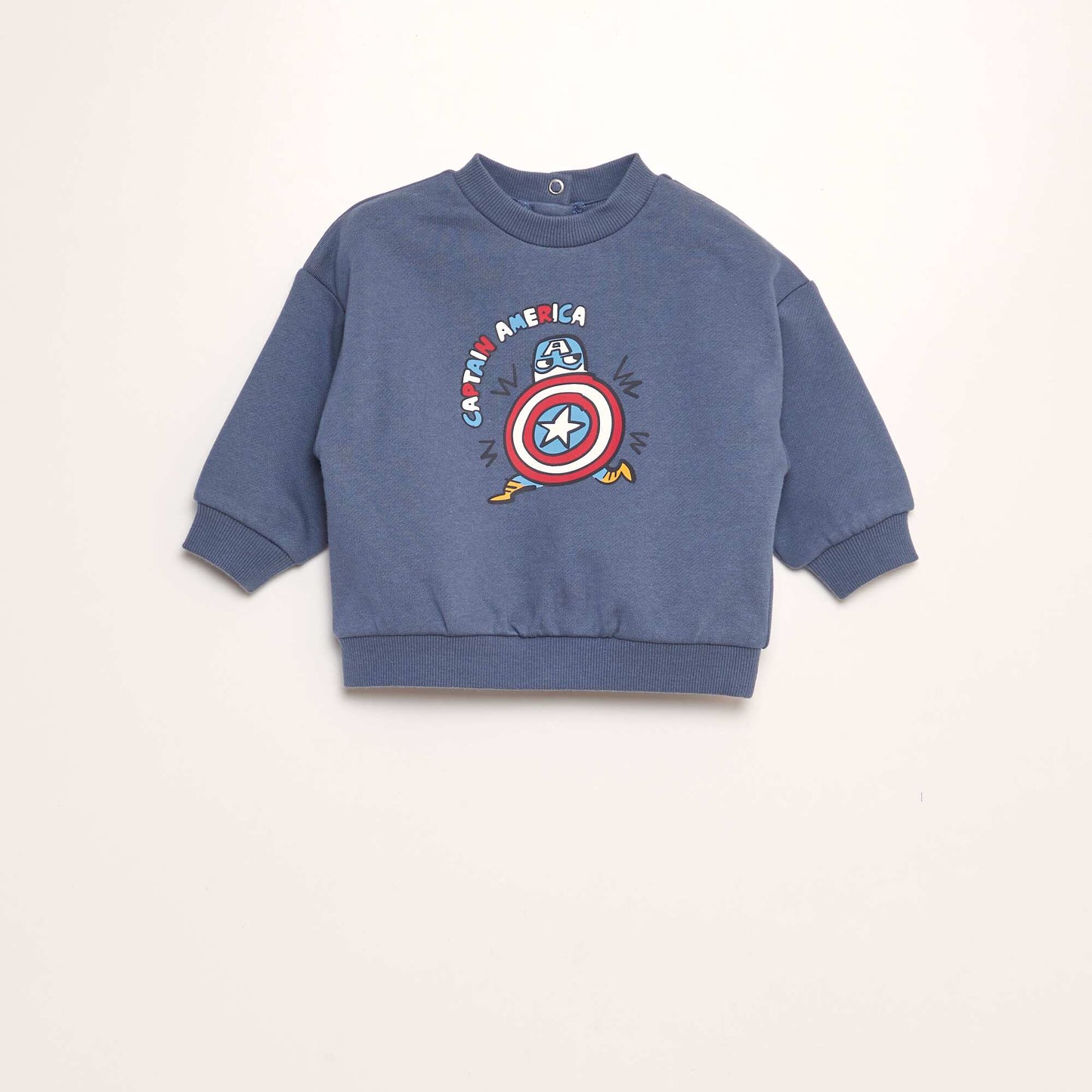 Sweat 'Captain America' en molleton Bleu