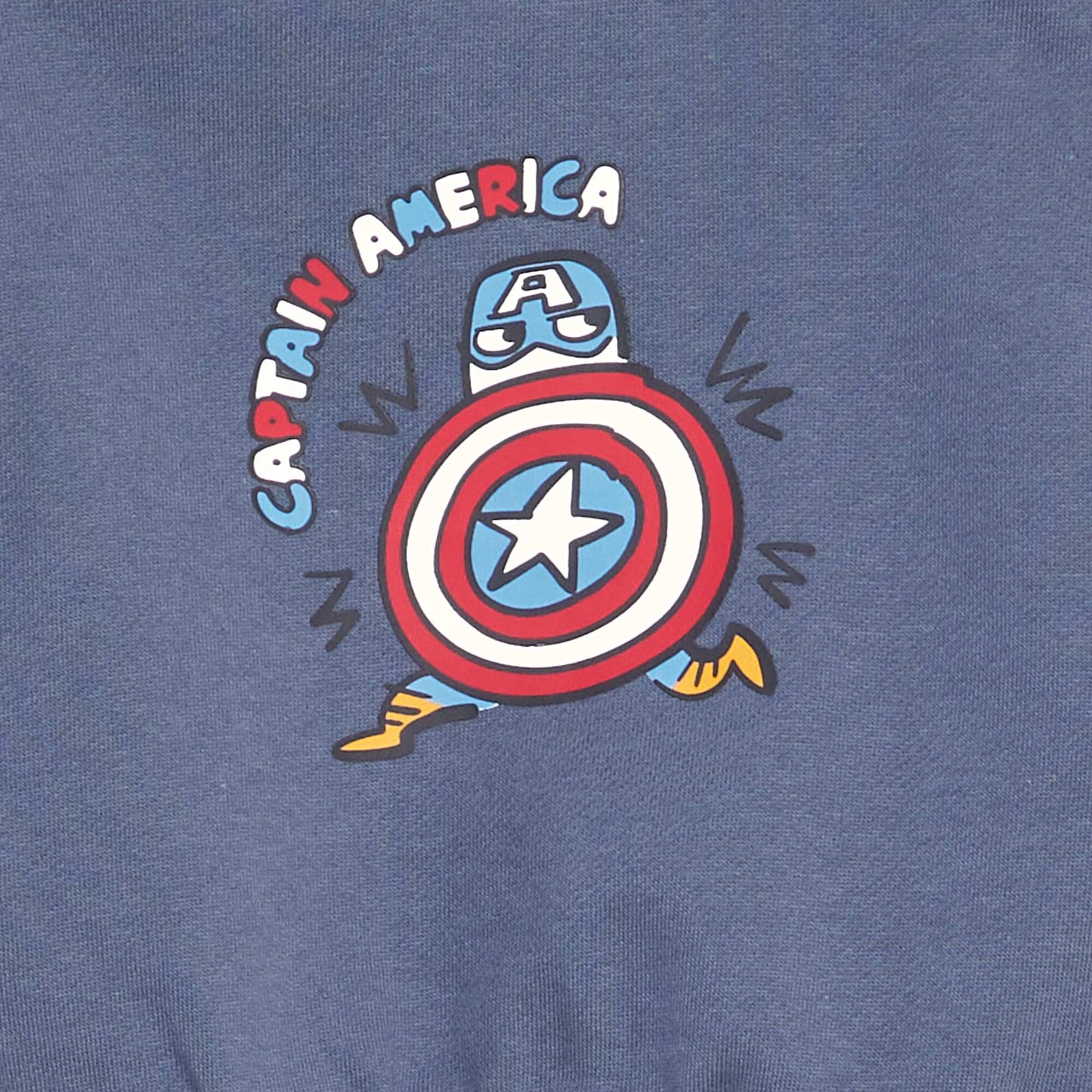 Sweat 'Captain America' en molleton Bleu