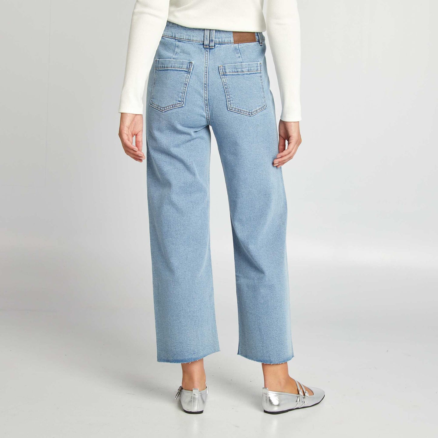 Pantalon denim wide leg - L28 Marine