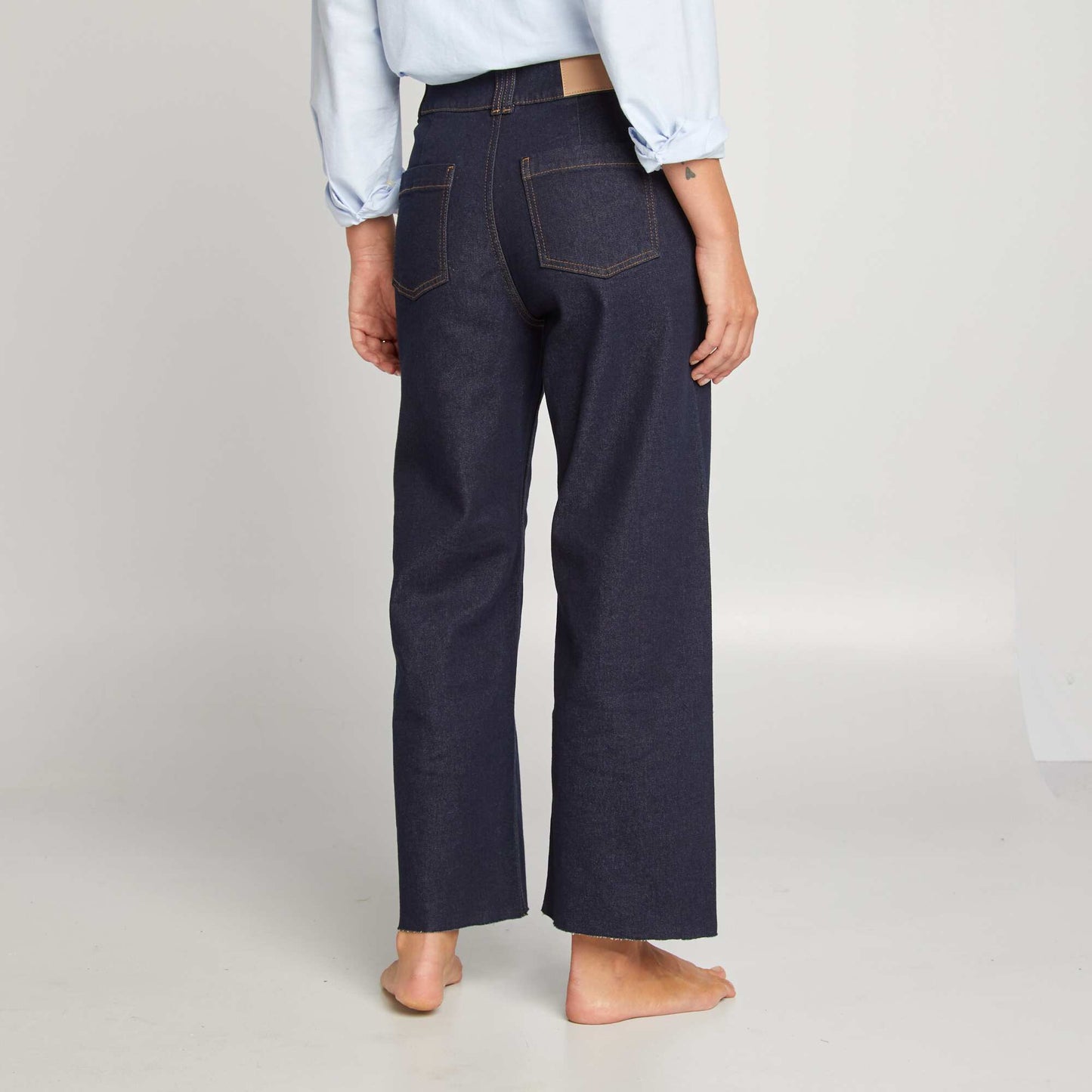 Pantalon denim wide leg - L28 Bleu