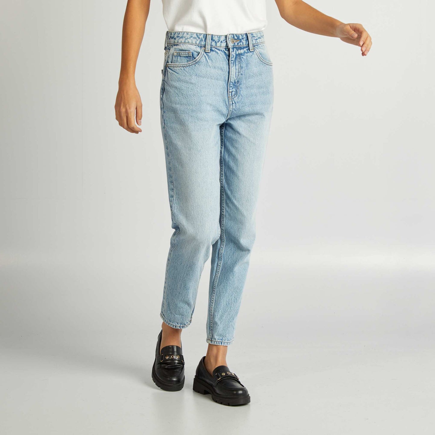 Jean mom fit Double stone