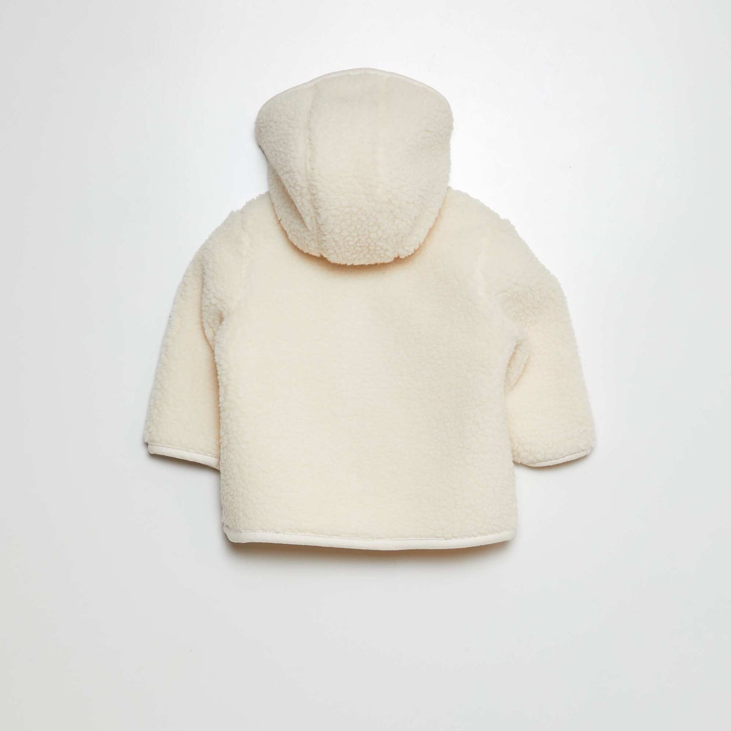 Gilet à capuche effet moutonné Blanc