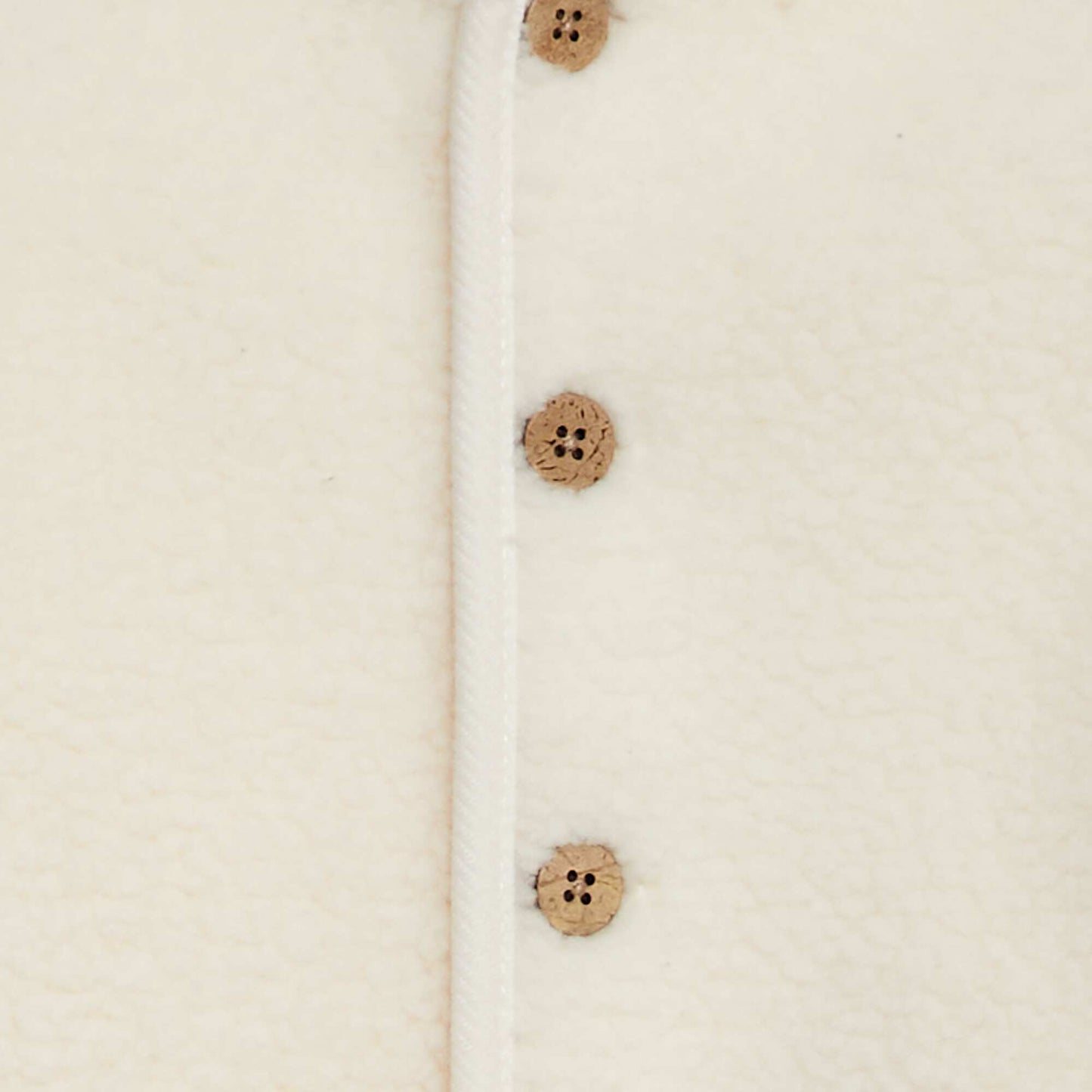 Gilet à capuche effet moutonné Blanc