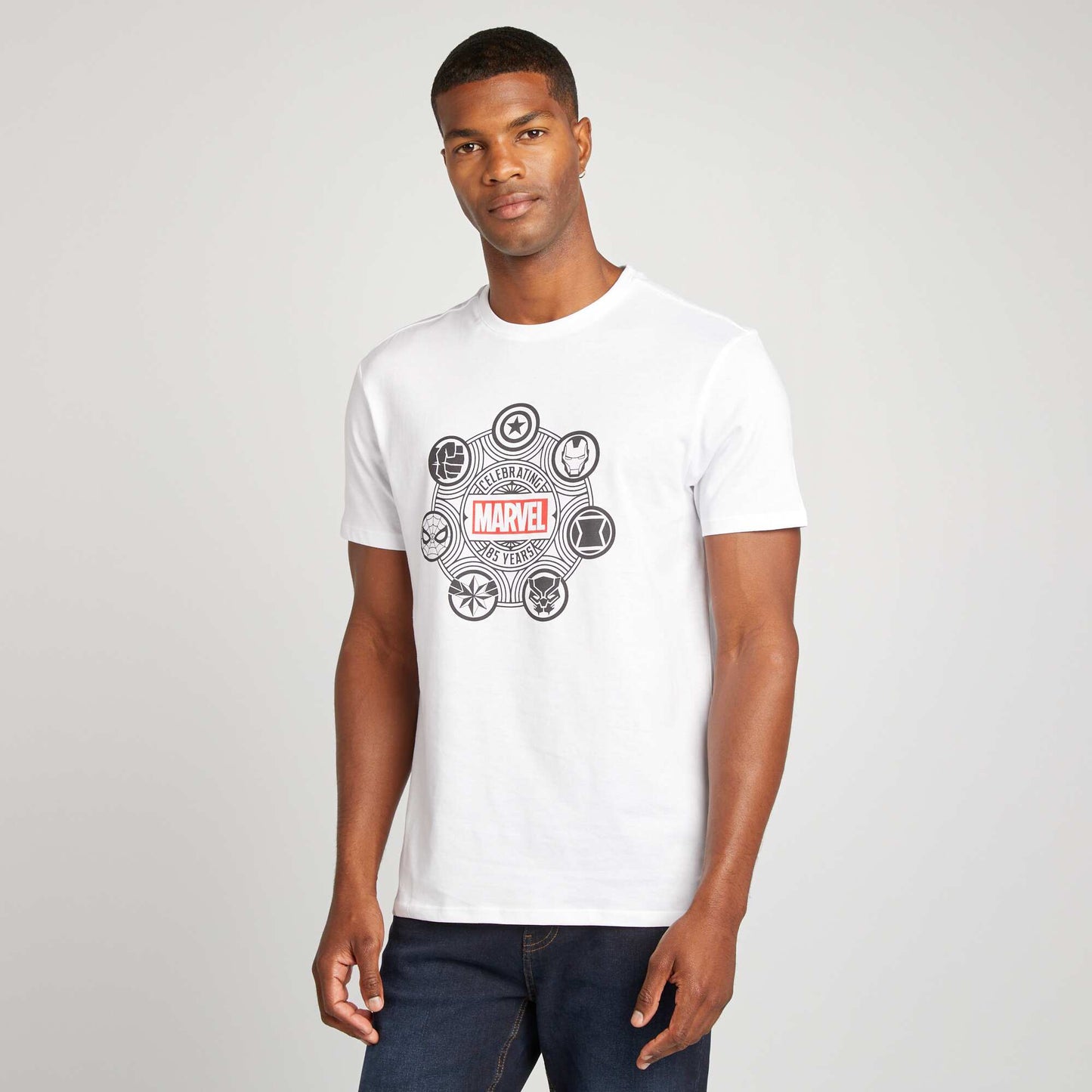 T-shirt imprim  'Marvel' Blanc