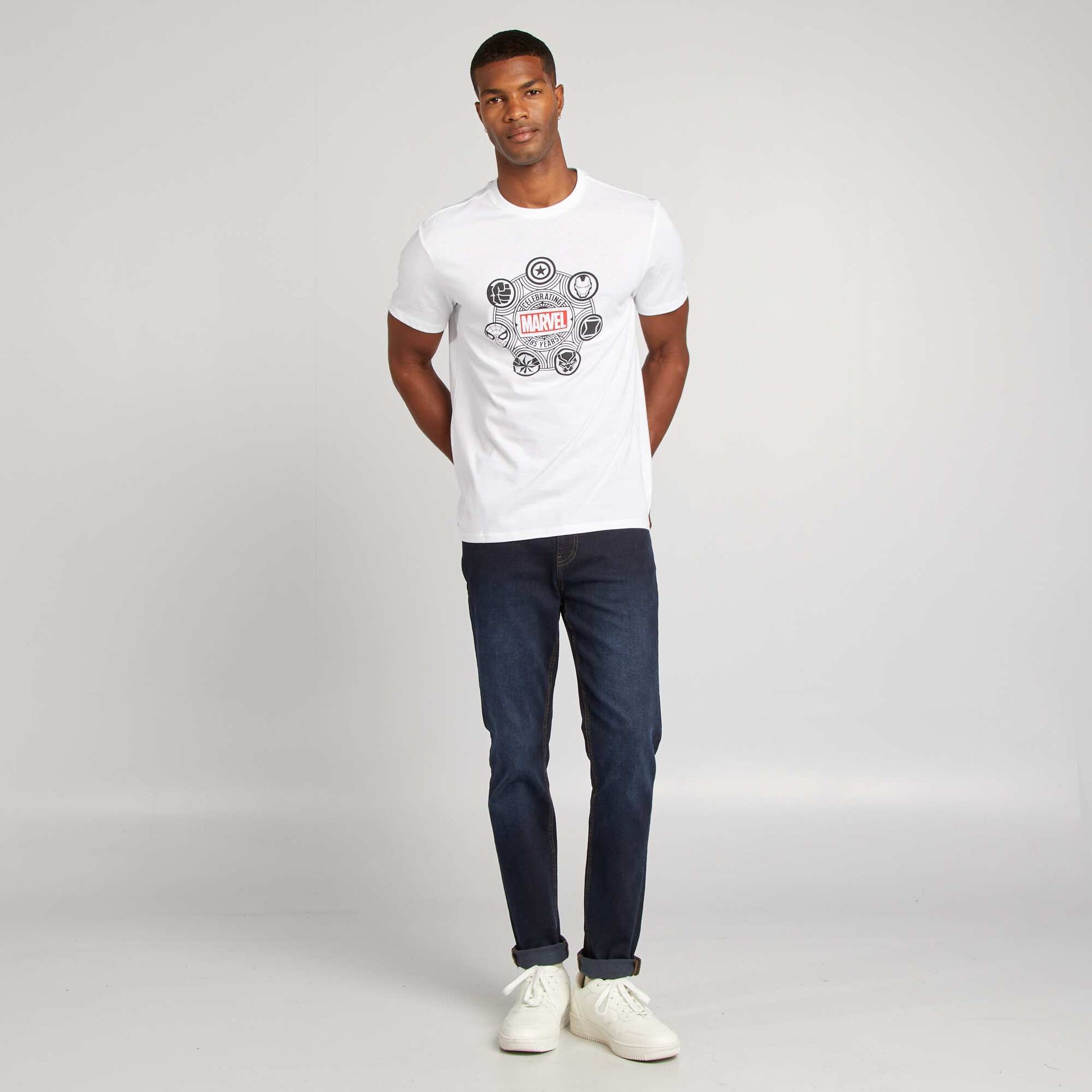 T-shirt imprim 'Marvel' Blanc