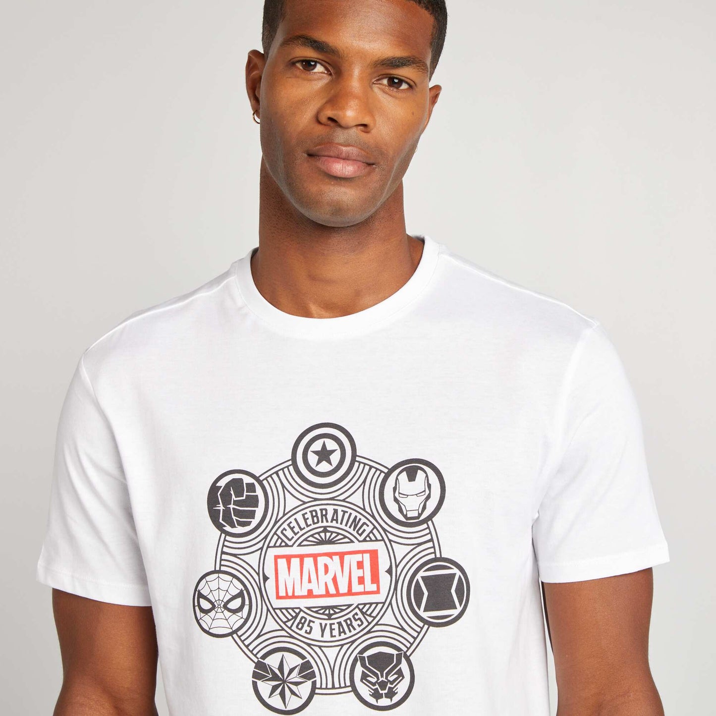 T-shirt imprim  'Marvel' Blanc