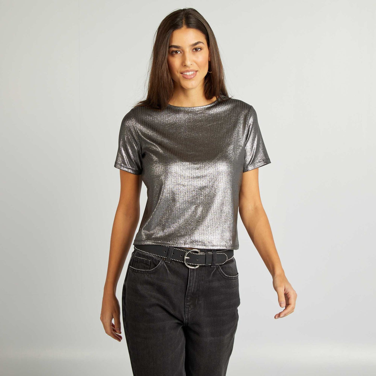 T-shirt m tallis manches courtes Gris