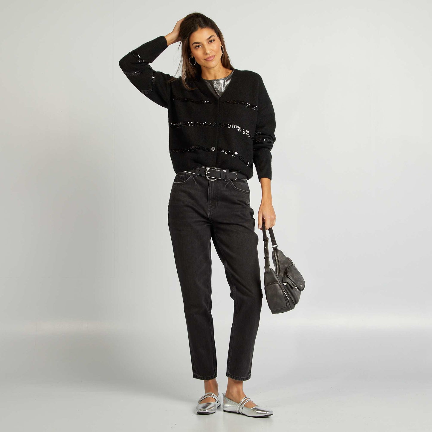 T-shirt m tallis manches courtes Gris