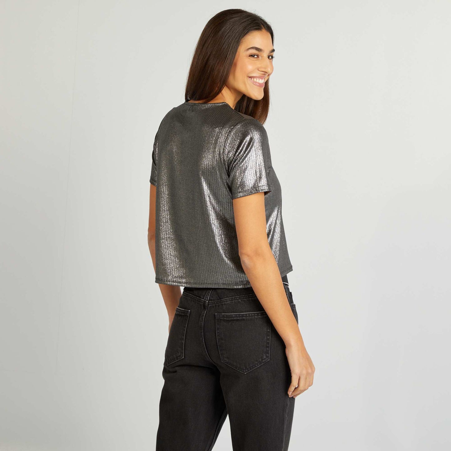 T-shirt m tallis manches courtes Gris