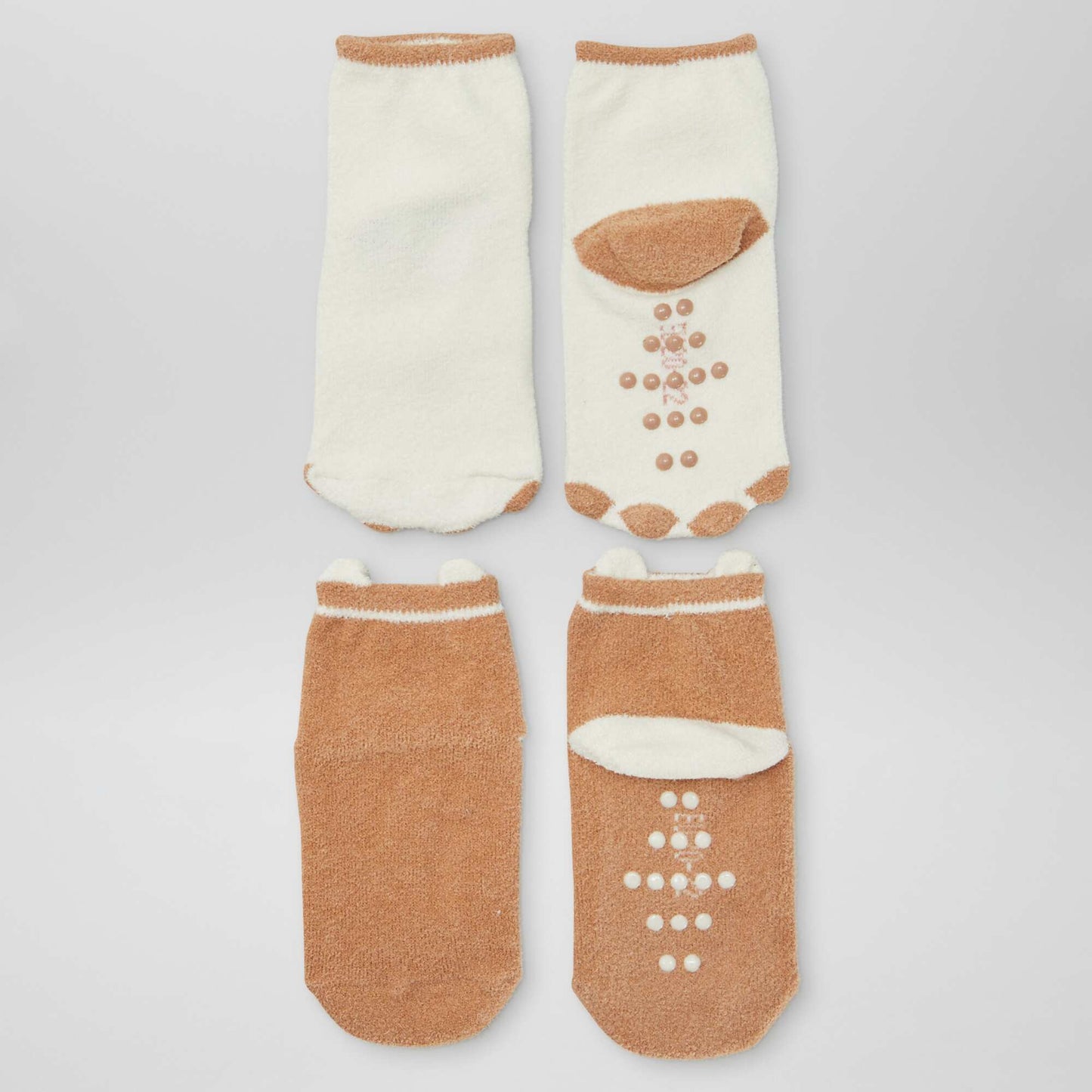 Chaussettes antidérapantes Marron