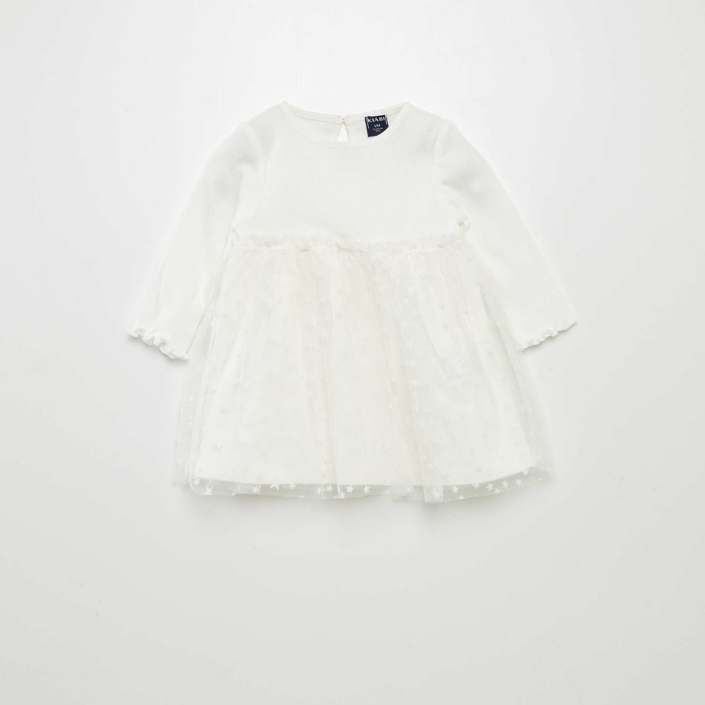 Robe effet 2 en 1 avec un jupon en tulle blanc