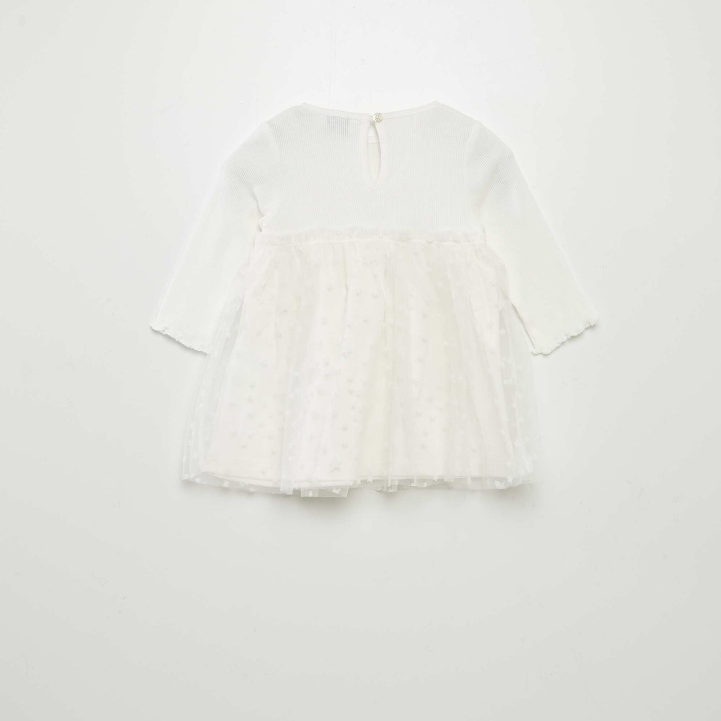 Robe effet 2 en 1 avec un jupon en tulle blanc