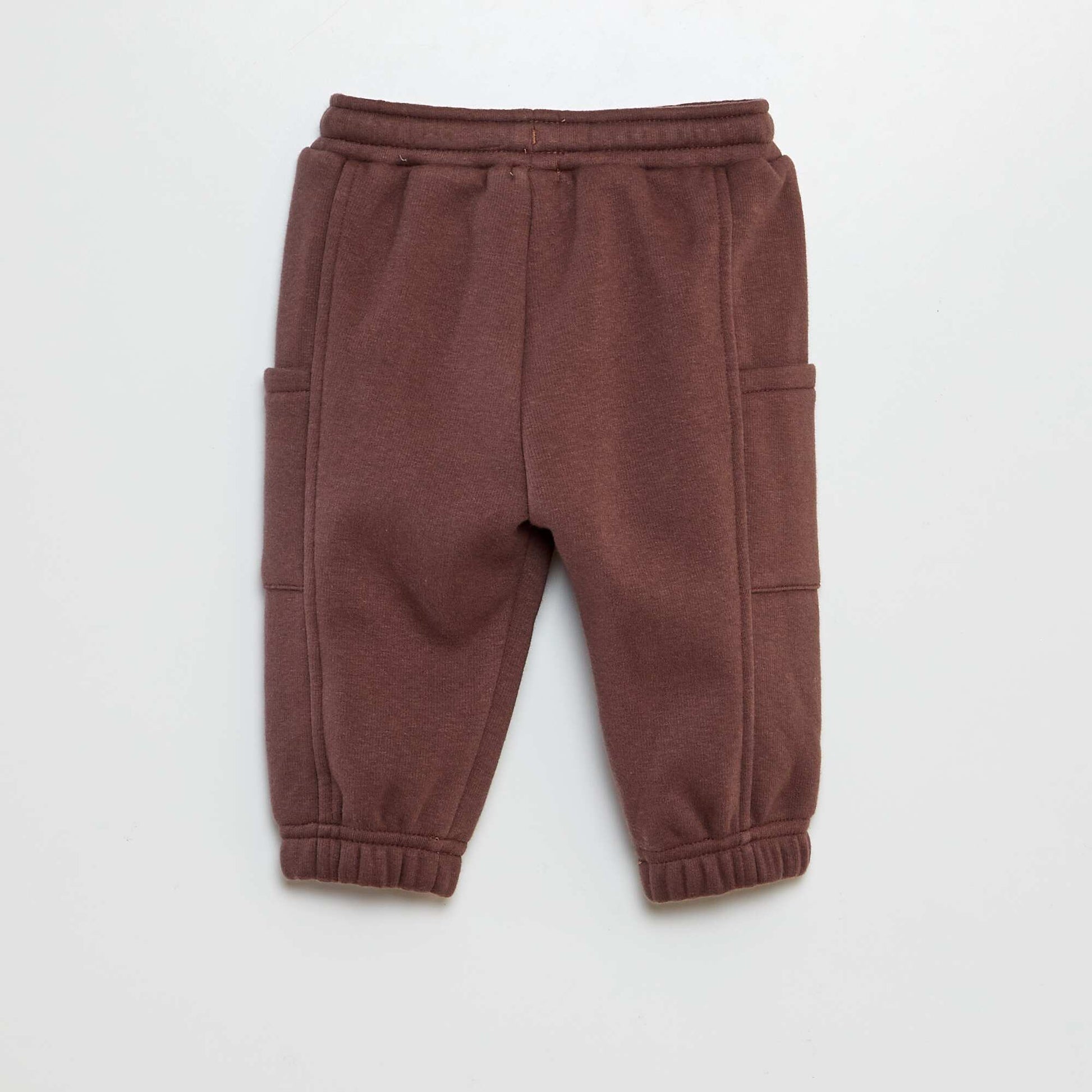 Pantalon jogging avec 2 poches plaqu es Marron