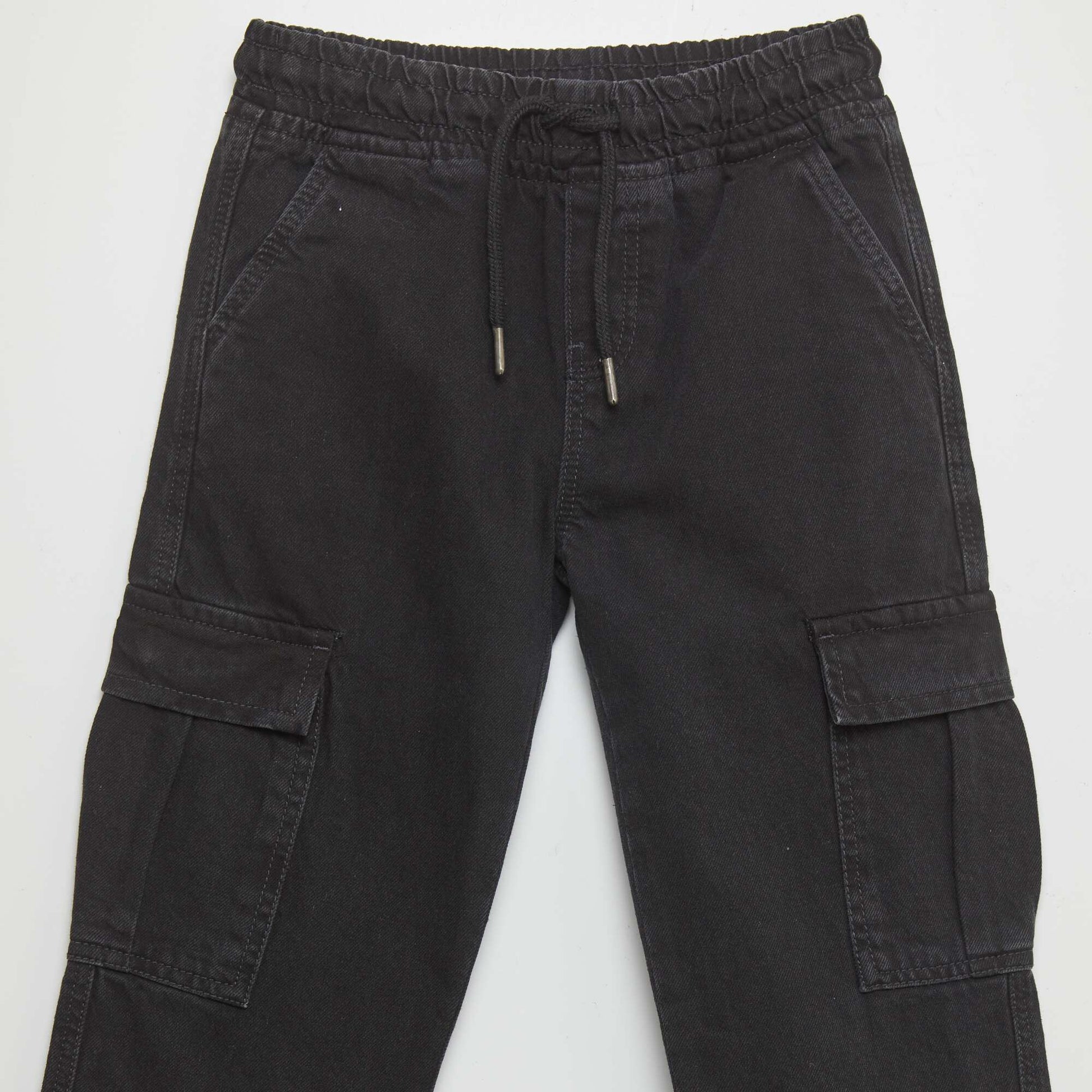 Pantalon denim multipoches Gris