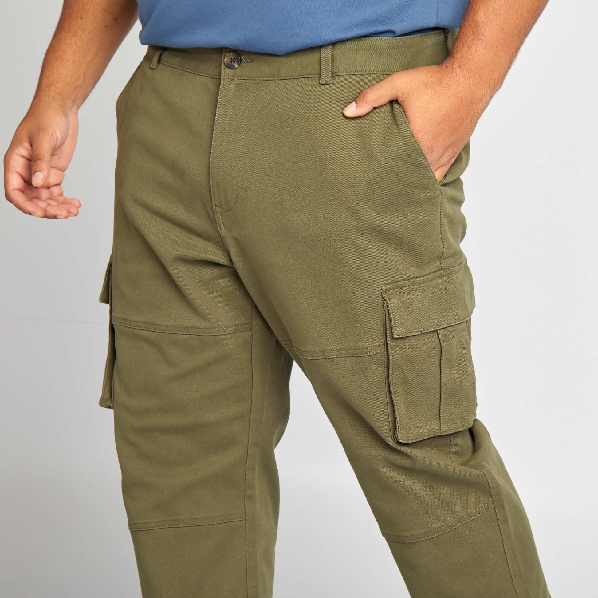 Pantalon multipoches Kaki