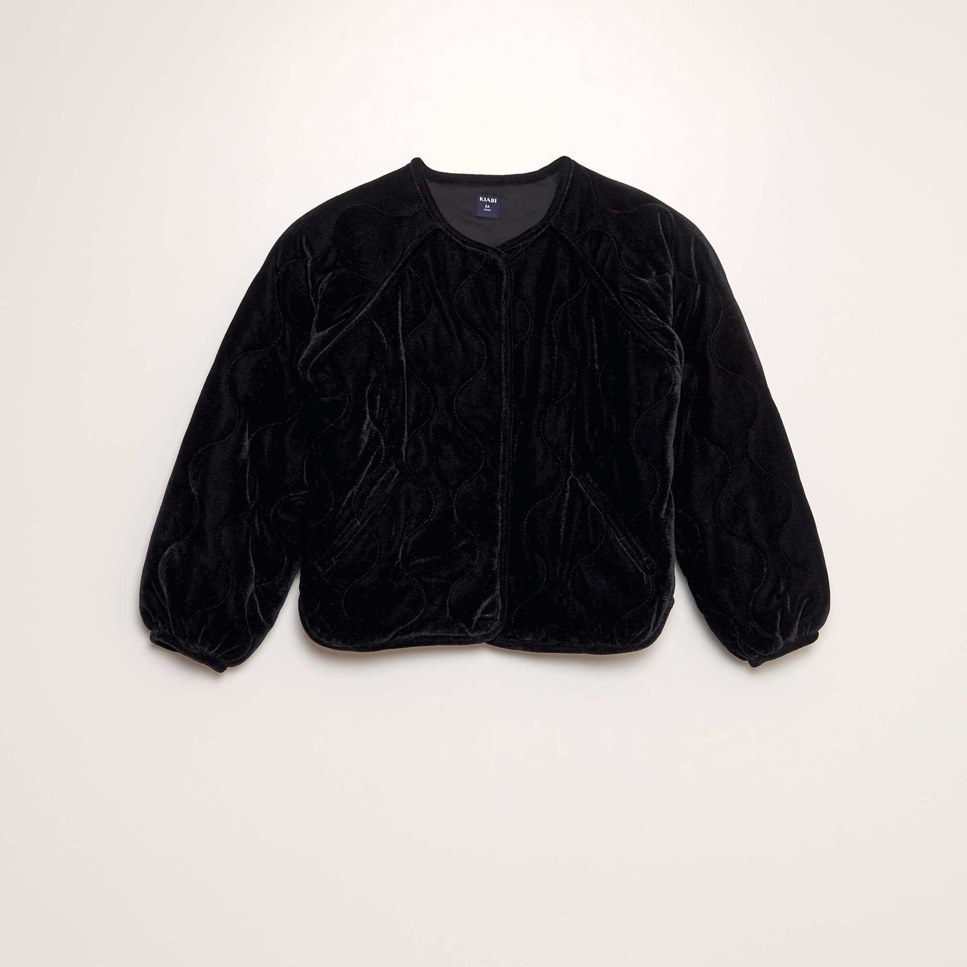 Veste matelass e en velours noir