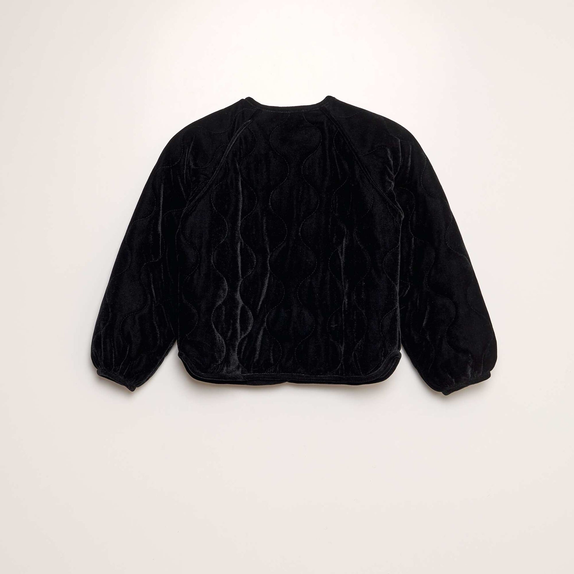 Veste matelass e en velours noir