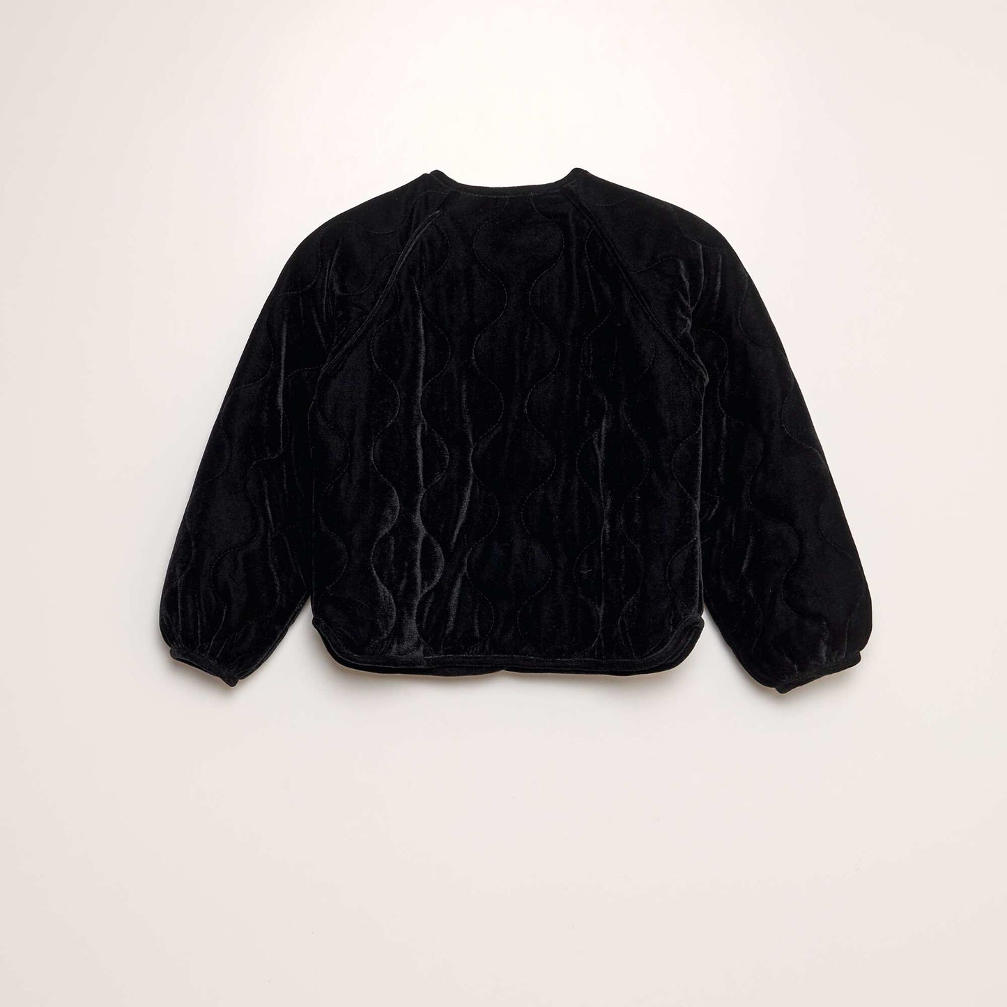 Veste matelass e en velours noir