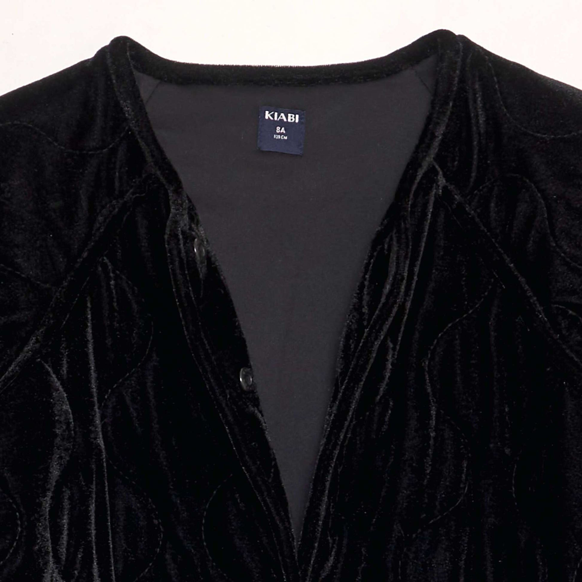 Veste matelass e en velours noir
