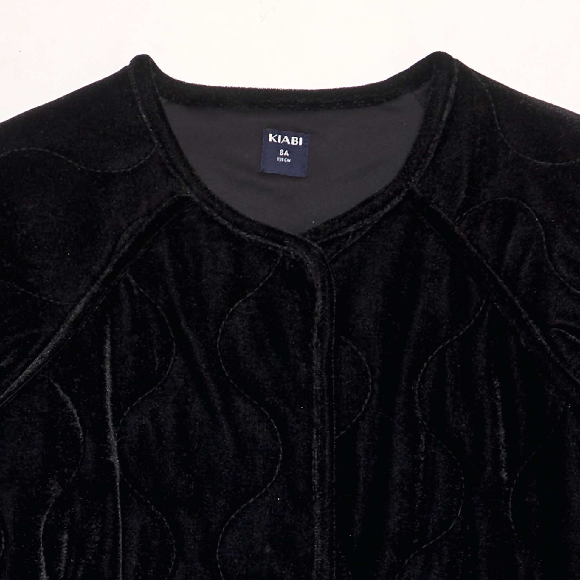 Veste matelass e en velours noir