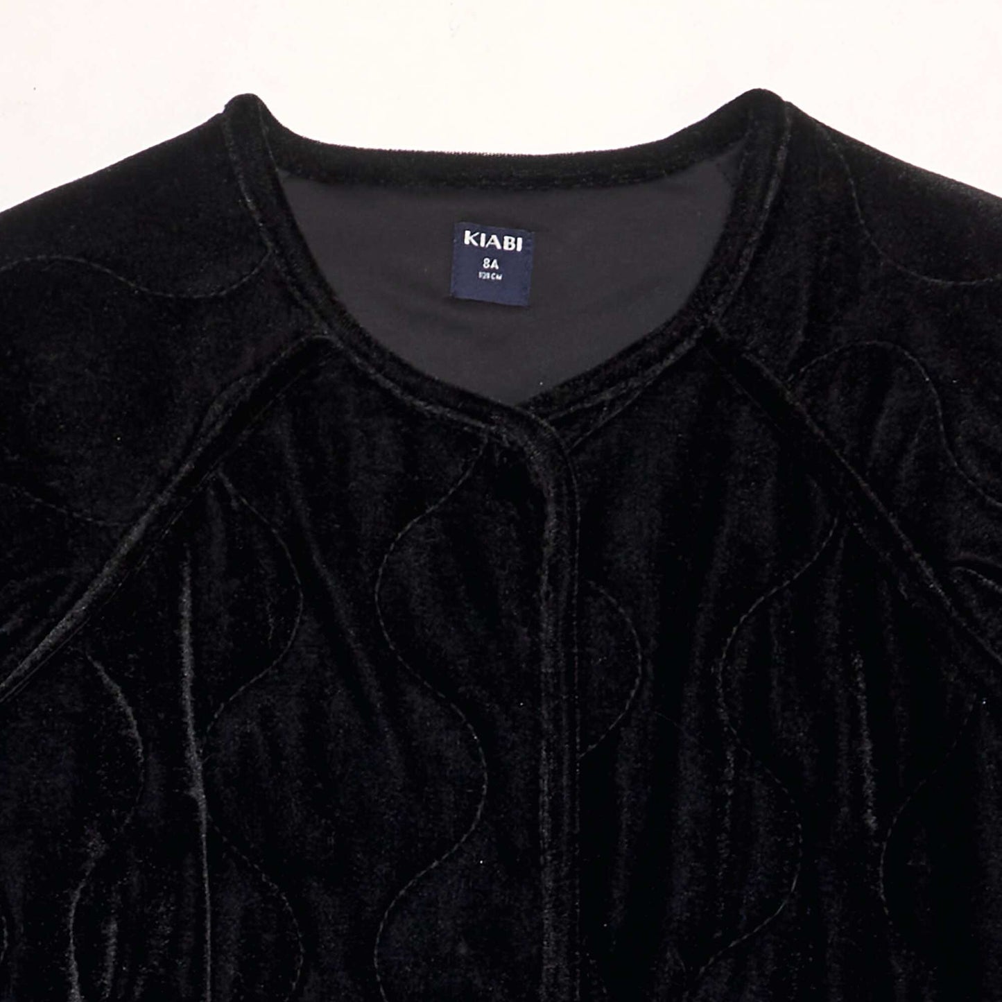 Veste matelass e en velours noir