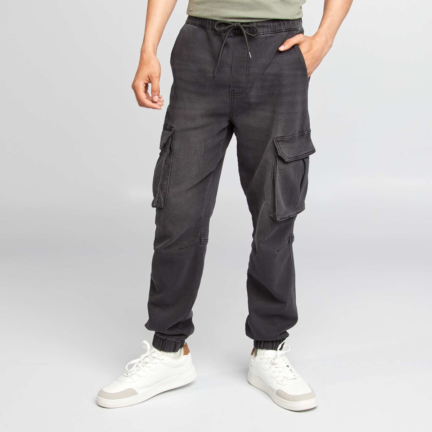 Pantalon jogger en denim Noir