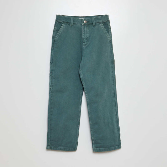 Pantalon style charpentier VERT