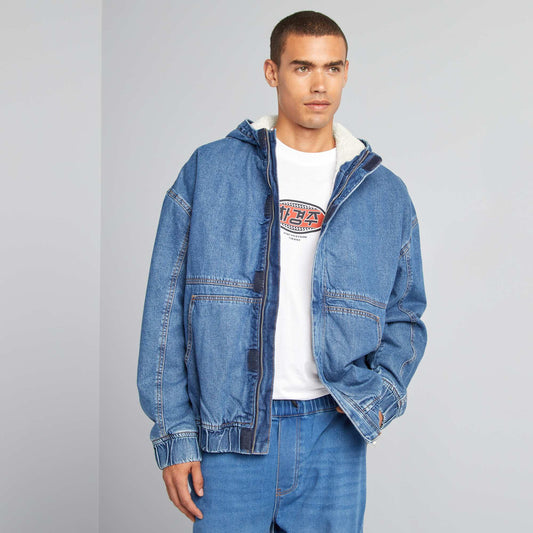 Blouson en jean avec int rieur sherpa Stone