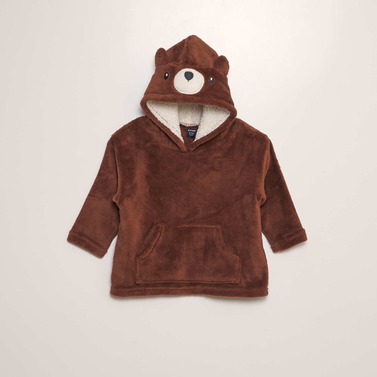 Sweat à capuche en polaire Marron