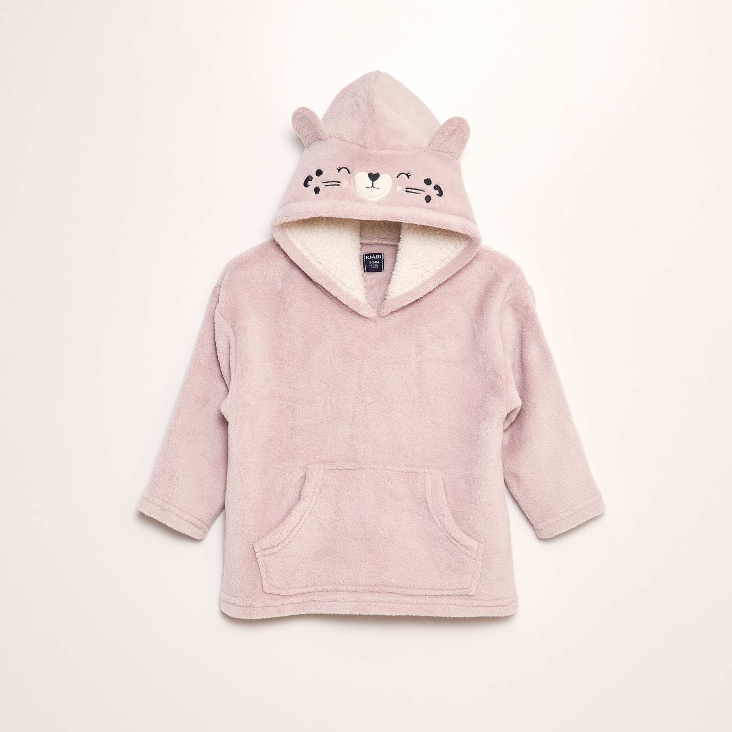 Sweat à capuche en polaire Rose