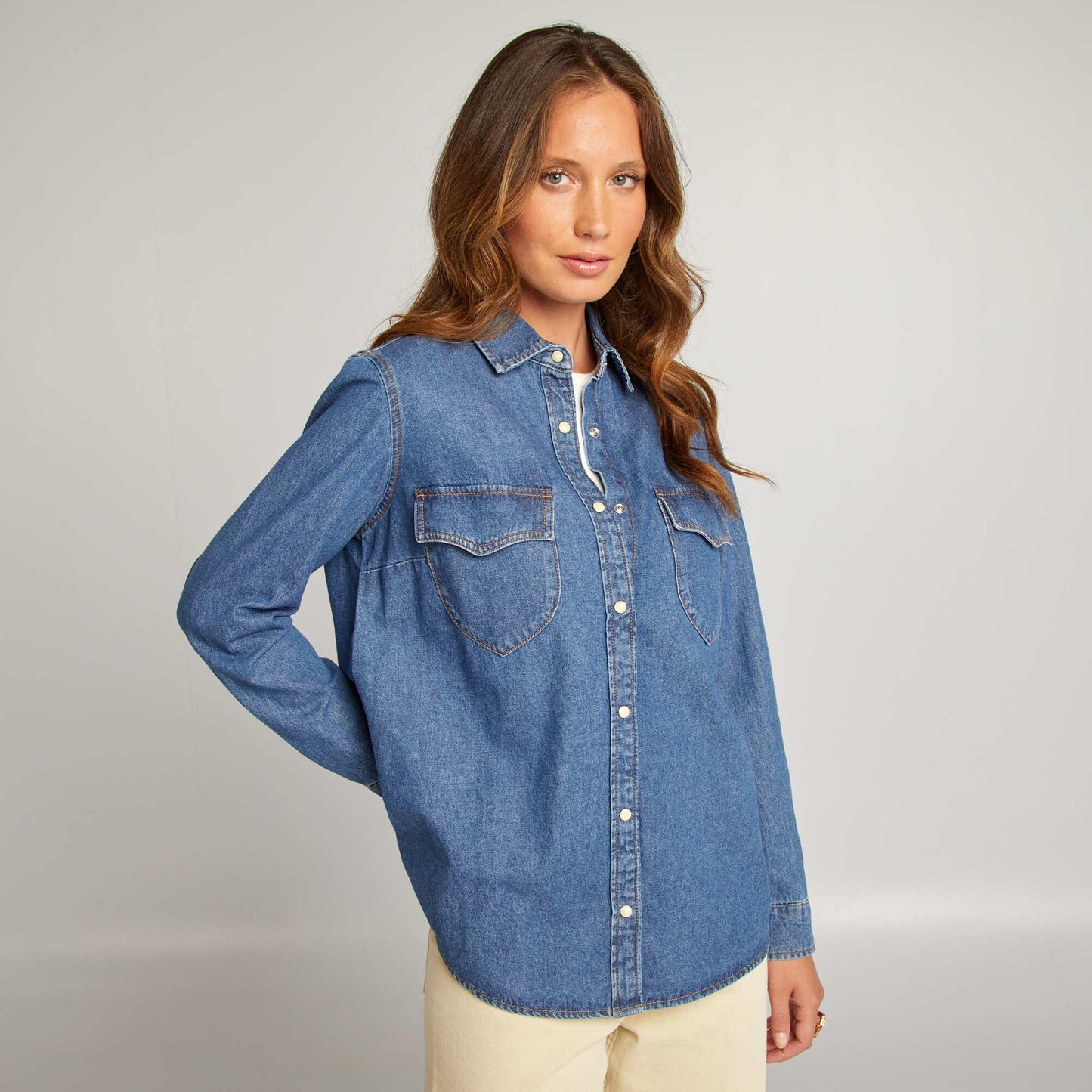 Chemise en denim brut Stone