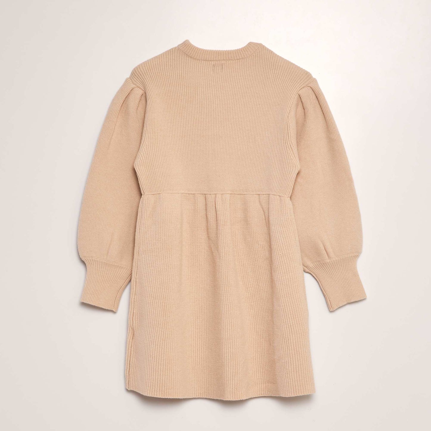 Robe pull en maille Beige