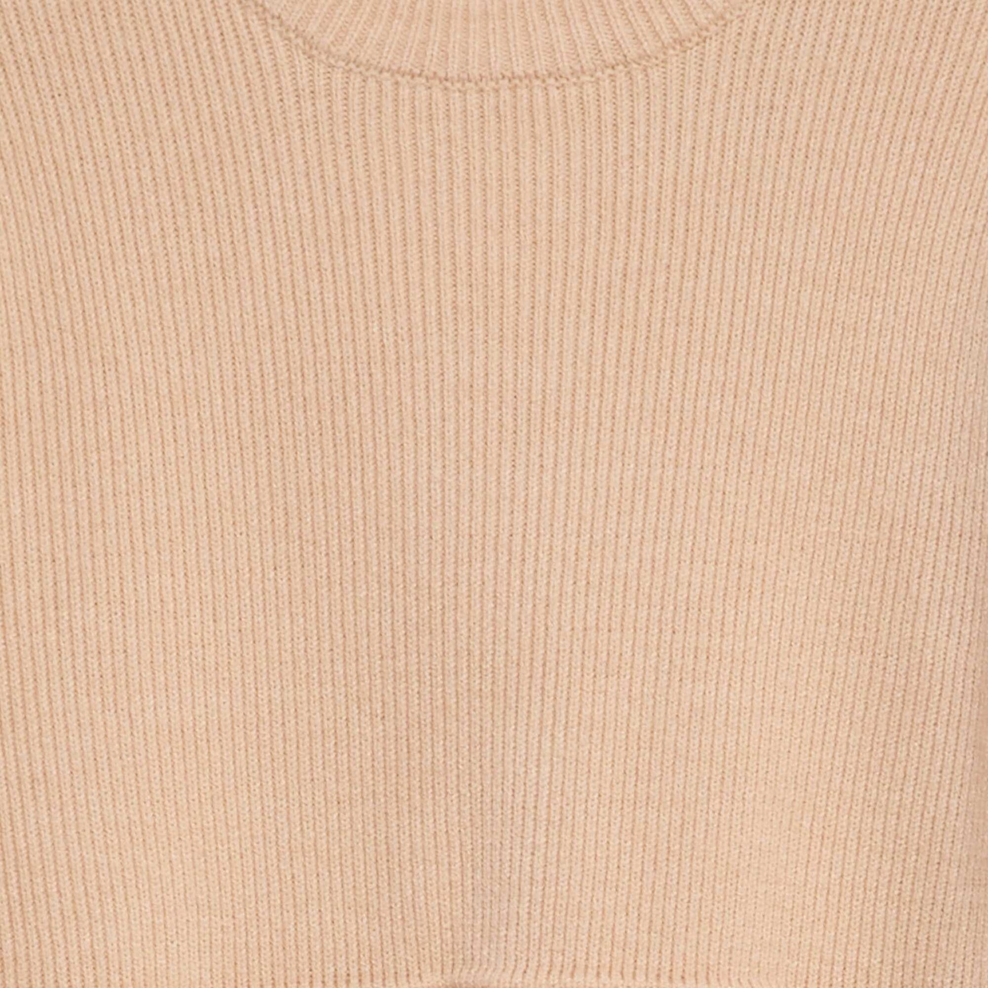 Robe pull en maille Beige