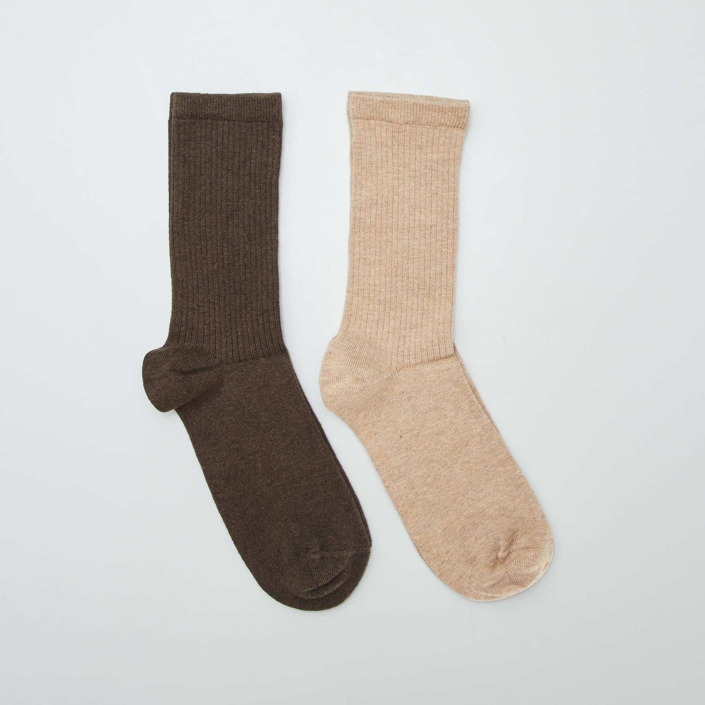 Lot de 2 paires de chaussettes Beige