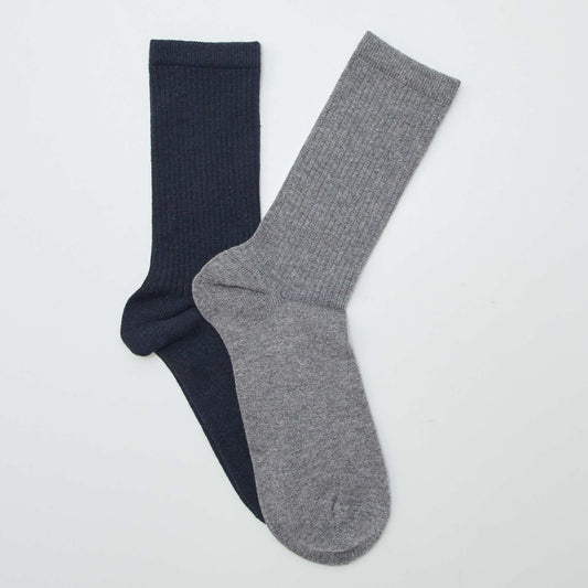 Lot de 2 paires de chaussettes Marine