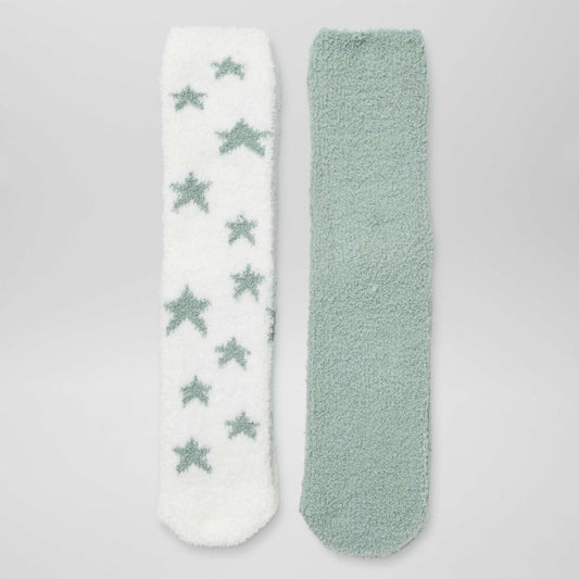 Lot de 2 paires de chaussettes fantaisies Vert