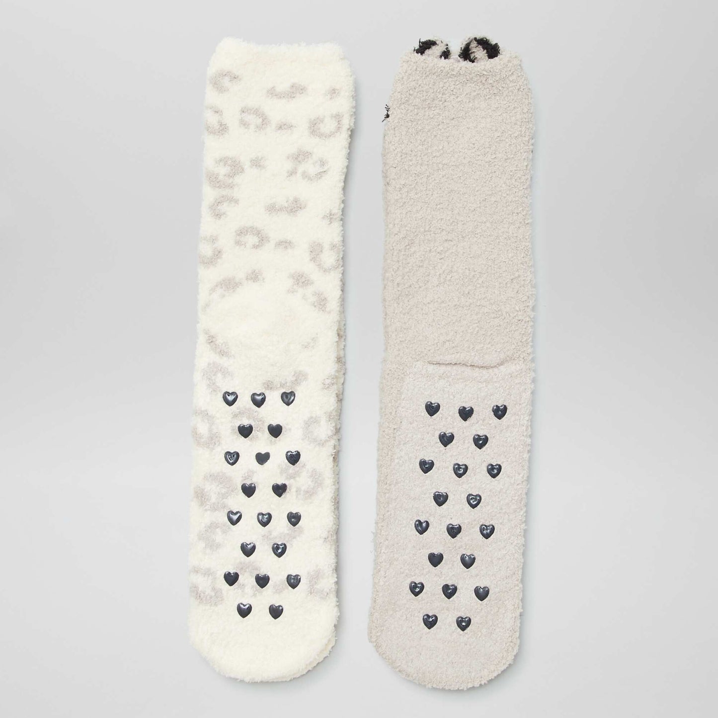 Lot de 2 paires de chaussettes fantaisies Gris