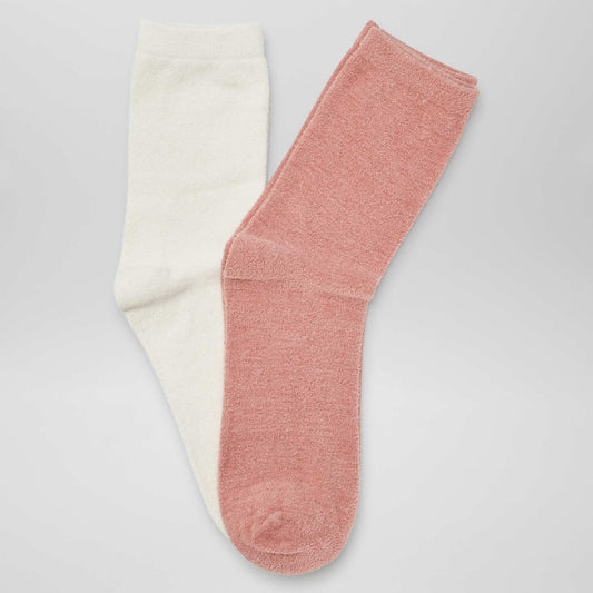 Lot de 2 paires de chaussettes Blanc