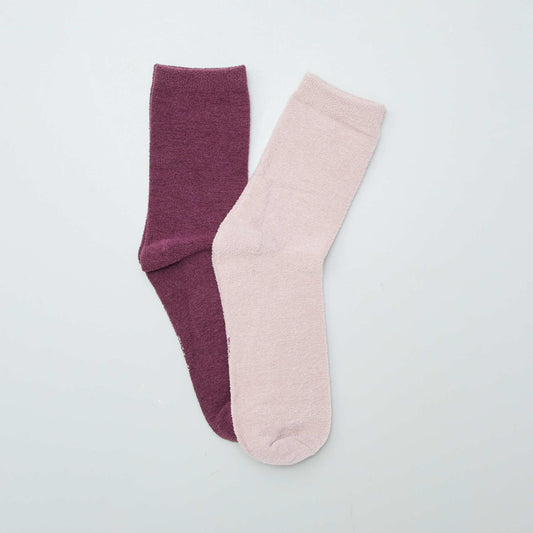 Lot de 2 paires de chaussettes Violet