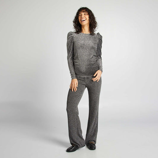 Pantalon de fêtes maternité Gris
