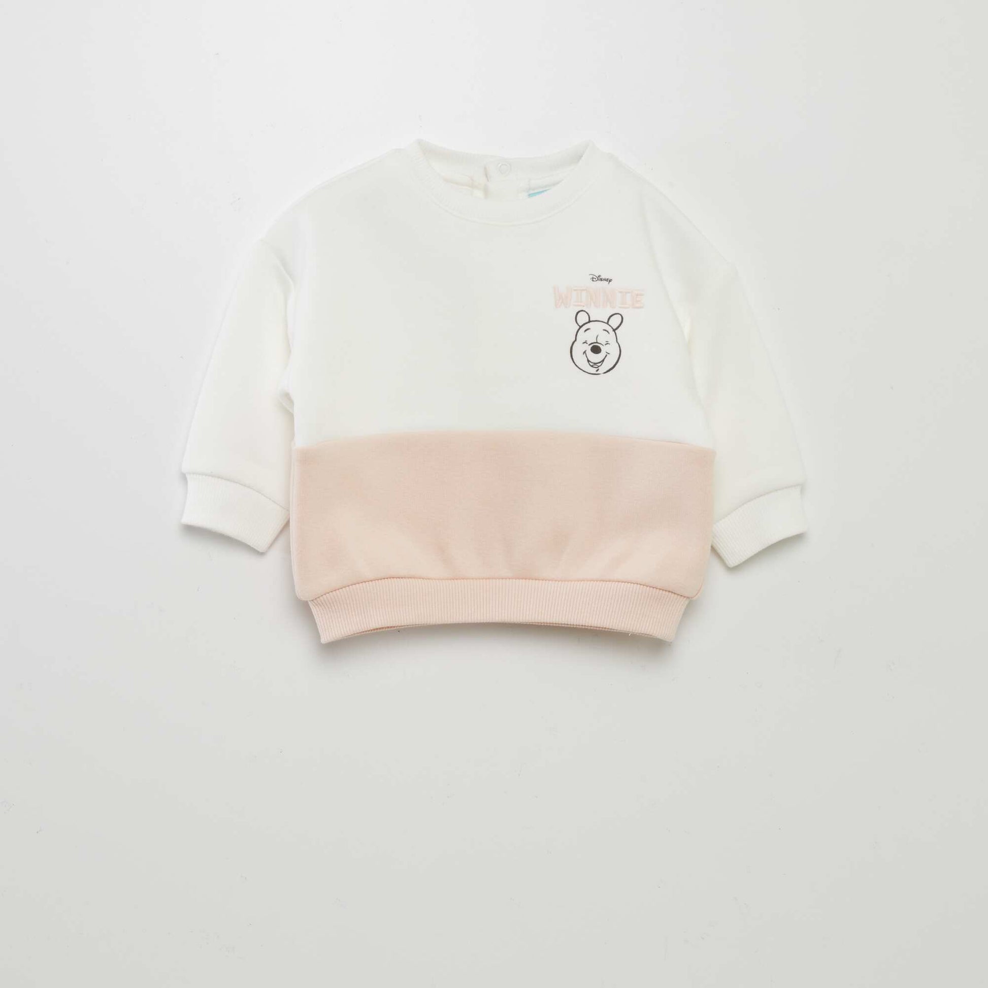 Sweat bicolore 'Winnie' ROSE PâLE