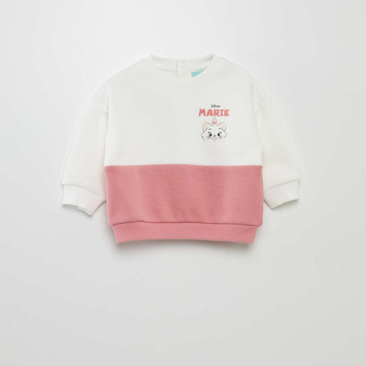 Sweat bicolore 'Marie' Rose foncé