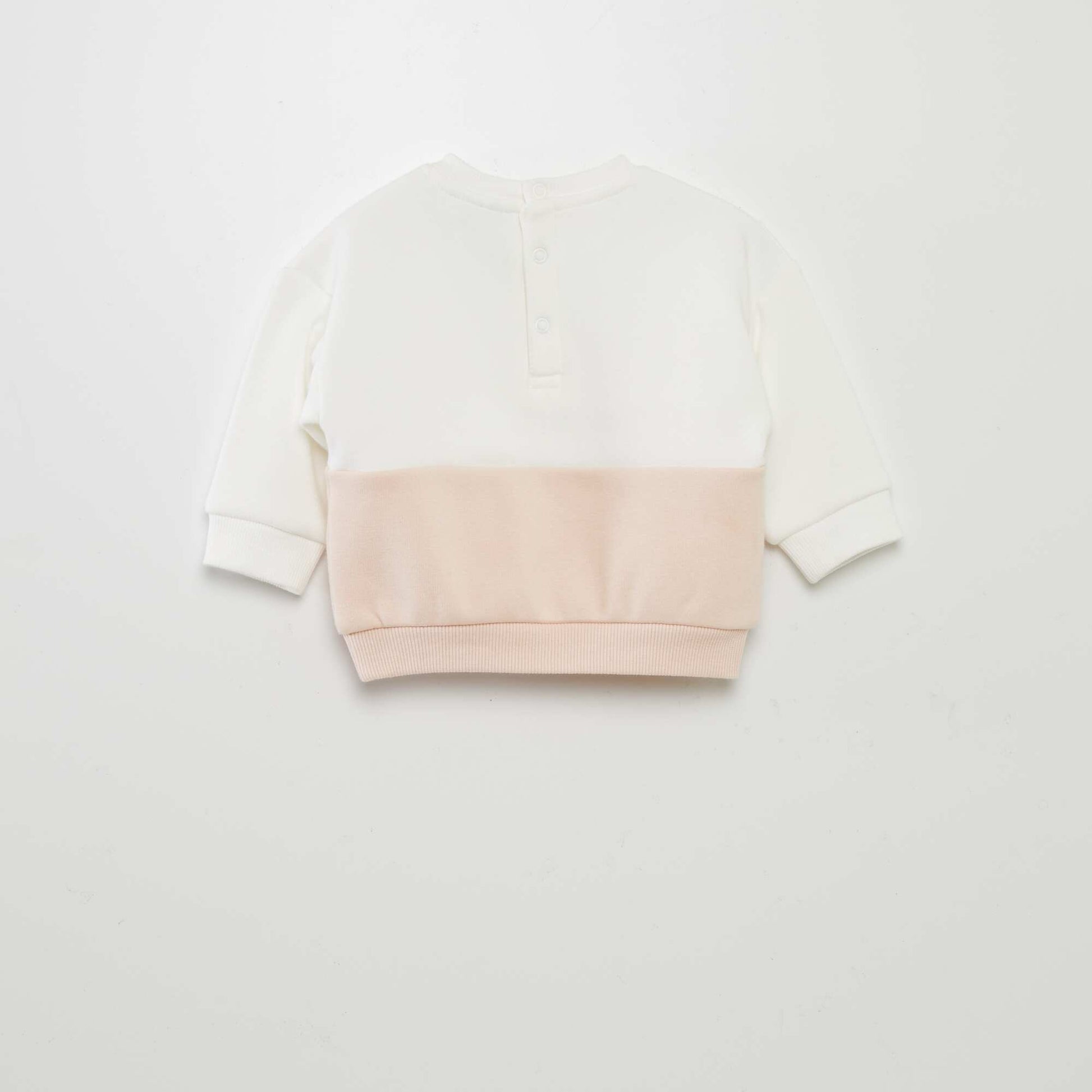 Sweat bicolore 'Belle' Rose