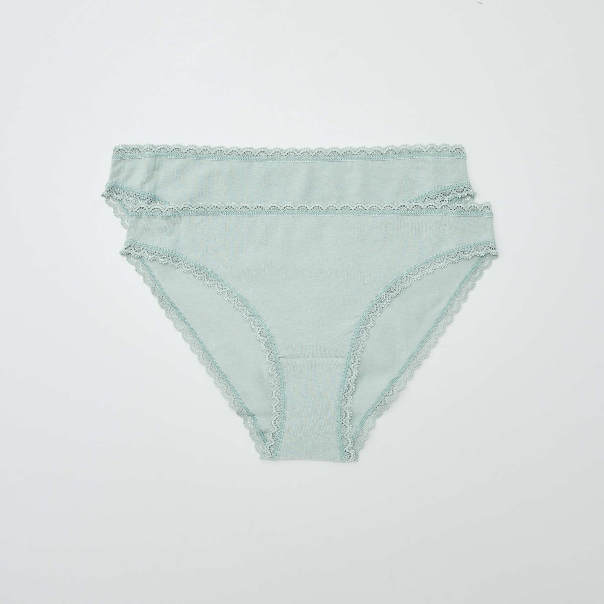 Lot de 2 culottes en coton vert