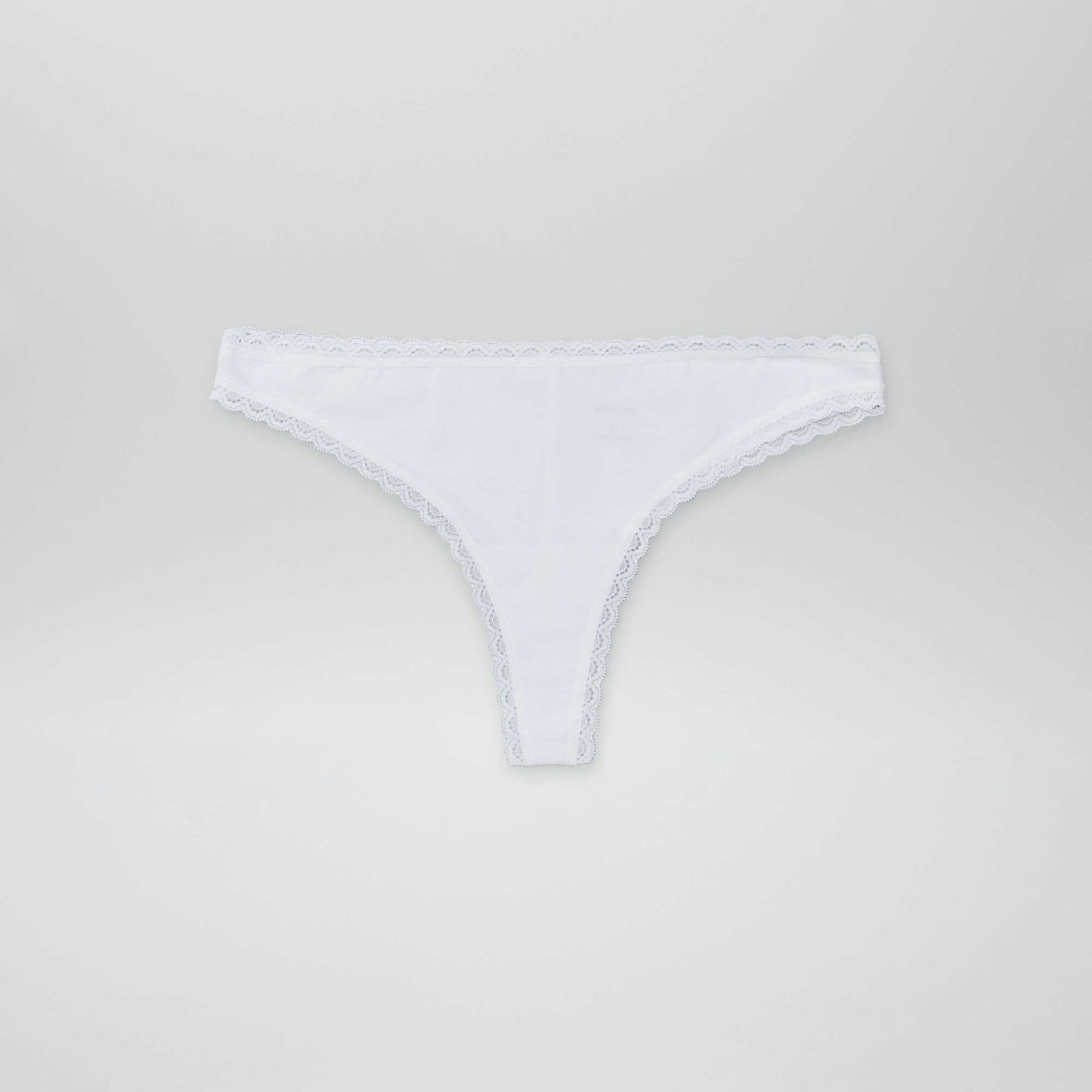 Lot de 2 tangas en coton BLANC