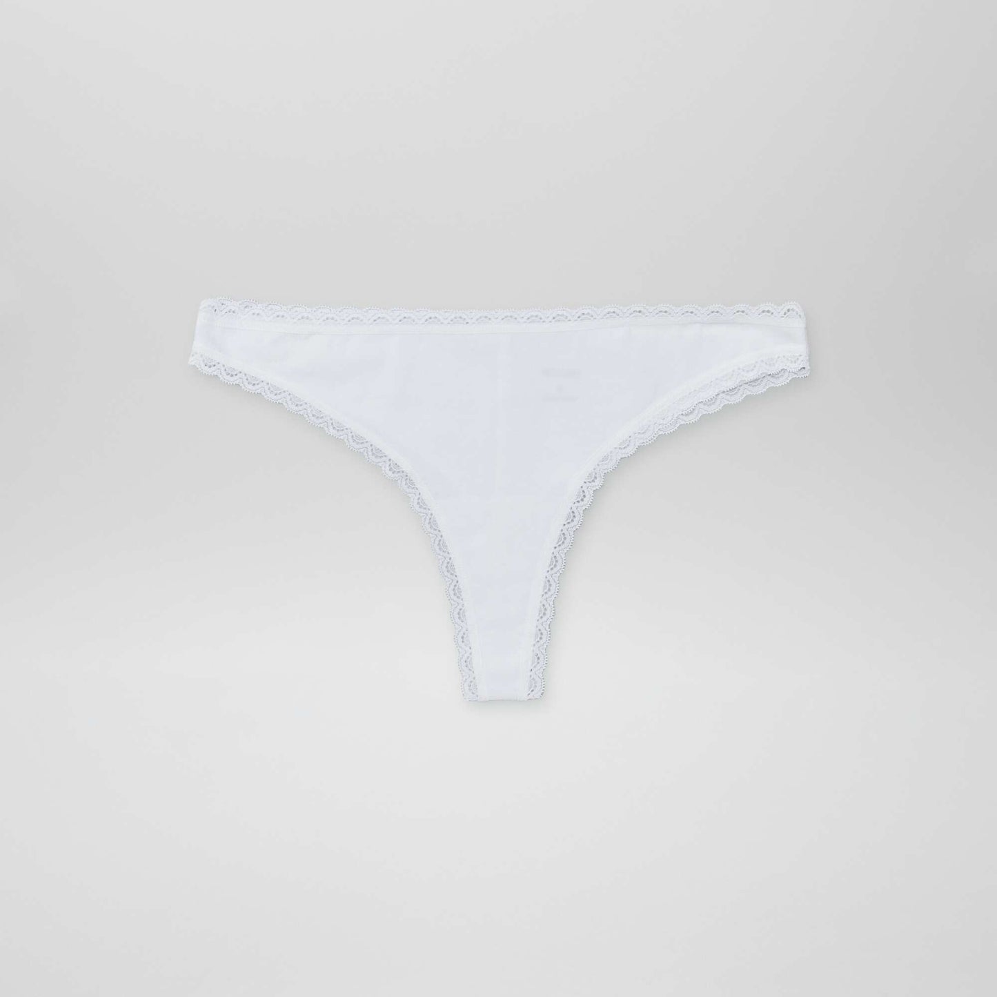 Lot de 2 tangas en coton BLANC